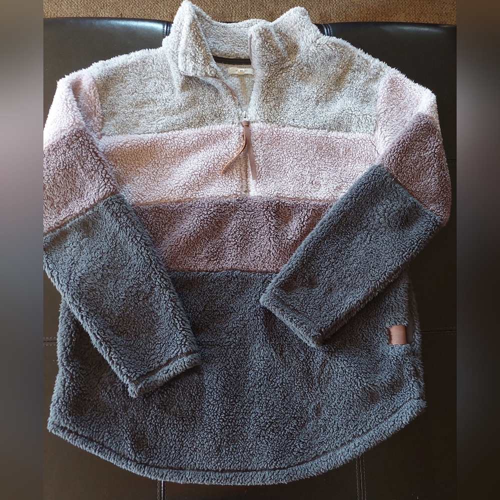 Maurices sherpa 1/4 zip sweater with pockets